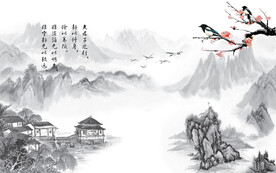 装饰画 花鸟画 新中式 山水 