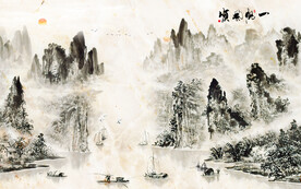 装饰画 花鸟画 新中式 山水 