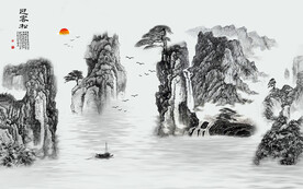装饰画 花鸟画 新中式 山水 