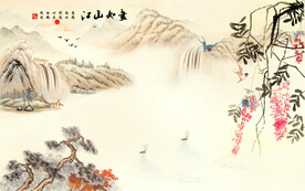 装饰画 花鸟画 新中式 山水 