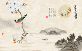 装饰画 花鸟画 新中式 山水 