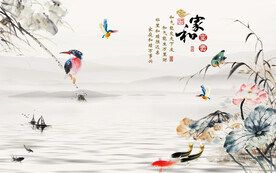 装饰画 花鸟画 新中式 山水 