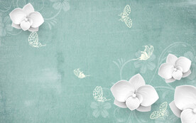 现代简约花背景墙图片