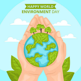 双手保护地球插画矢量素材 