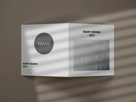 方形折页样机PSD贴图模板