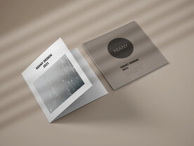 方形折页样机PSD贴图模板