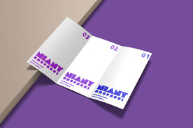 A4三折页PSD贴图样机