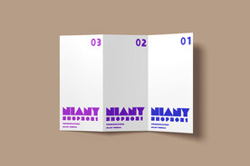 A4三折页PSD贴图样机