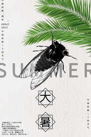 24节气之大暑海报设计图片