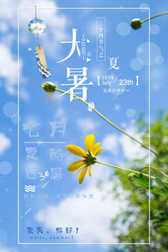 24节气之大暑海报设计图片