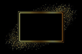 金色质感抽象边框