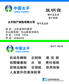 太平保险名片