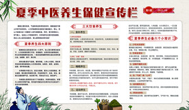 夏季中医养生保健宣传海报