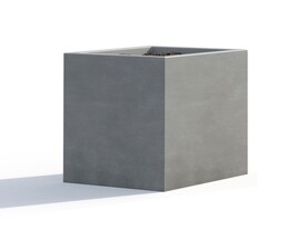 C4D模型石头花盆泥土大理石