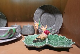 创意趣味花鸟瓷盘茶具