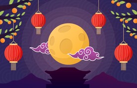 卡通中秋节  