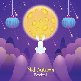 卡通中秋节  