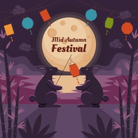 卡通中秋节  