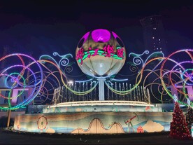 夜场热闹锦江乐园游乐场