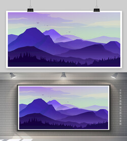 山插画