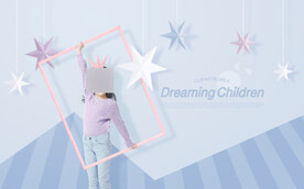 可爱孩子儿童梦想创意摄影背景