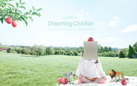 可爱孩子儿童梦想创意摄影背景