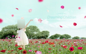 可爱孩子儿童梦想创意摄影背景