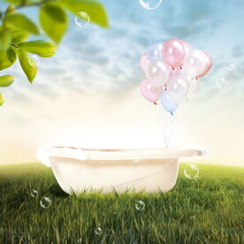 可爱孩子儿童梦想创意摄影背景