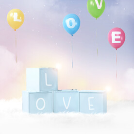 可爱孩子儿童梦想创意摄影背景