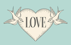 雕刻风格情人节背景素材