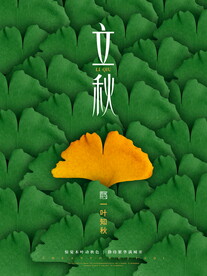 二十四节气 立秋 海报