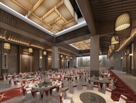 酒店中式宴会厅3d模型