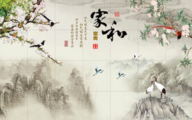 装饰画 花鸟画 新中式 山水 