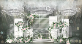 韩式简约时尚小清新婚礼效果图