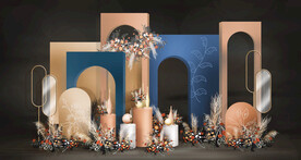 莫兰迪撞色极简风婚礼效果图