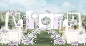 户外韩式极简风婚礼效果图