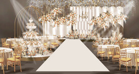 香槟色唯美大气婚礼效果图