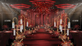 红金色系西式婚礼效果图