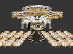 黑金色系高级生日宴效果图