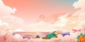 中式地产 中国风插画素材