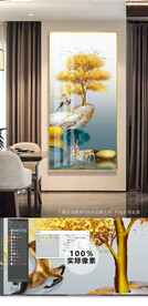 石来运转玄关晶瓷画