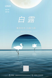 白露节气海报