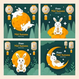 卡通中秋节 