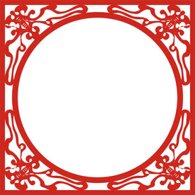  中国风中式窗花图案素材