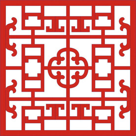  中国风中式窗花图案素材