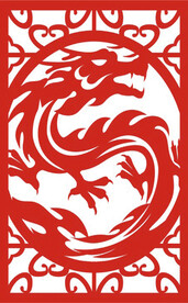  中国风中式窗花图案素材