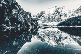 森林雪山