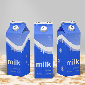 牛奶盒包装样机