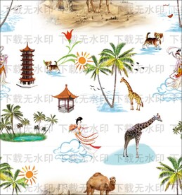 异域风情印花