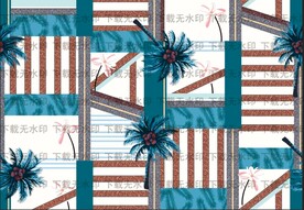 几何椰树花型